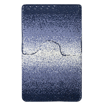 Коврик в ванную SHAGGY  двойной синий переход  60*100+50*60 см 100% полиэстер