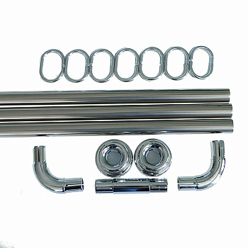 Карниз в ванную угловой 0,9*0,9*0,*09  10009 хром