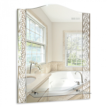 Зеркало "Бухара ТМ"  510*585 (с полкой) 