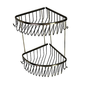 Полочка двойная угловая овальная под БРОНЗУ MAGNUS 95351