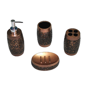 Набор в ванную акрил коричневый 20801