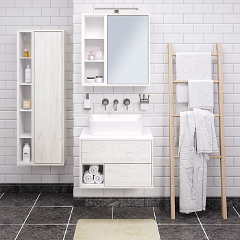 Тумба/2ящ/ белая Orlando 65 см 2065WGIORLL AQUA DE MARCO