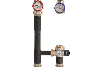 Насосная группа с термостатическим смесительным клапаном 1" без насоса ROMMER