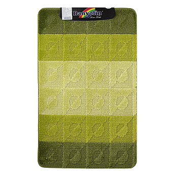 Коврик в ванную SILVER одинарный зеленый 60*100 см 100% полиэстер 