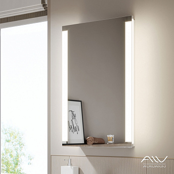 Шкаф зеркальный DORN 50 белый (Алаванн)