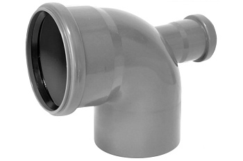 Отвод 110/50/90  с фронт.патрубком сзади SINIKON