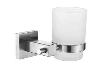 Стакан одинарный L71806  настенный стекло нерж.LEDEME