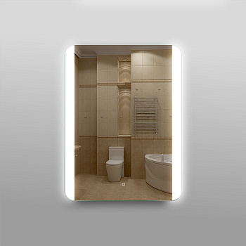 Зеркало Eva Gold 80х60 с LED подсветкой сенсорный выключатель
