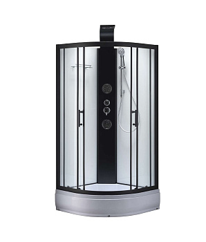 Душевая кабинаTaliente TA-99CB c гидромассажем, черный профиль, прозр.стекло 90*90*220см
