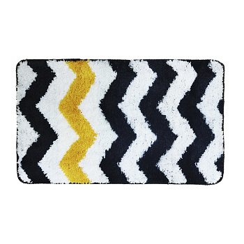 Коврик МК 50х80 "Зигзаг" желтый микрофибра Delphinium