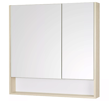 Сканди 90 зеркало-шкаф белый/дуб Верона