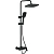 Душевая система со смесителем и тропическим душем,встр.излив,черн. L2425В