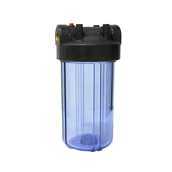 Фильтр магистральный 10" BB 1" прозр.,  ключ, кронштейн, латун. вставки RISPA