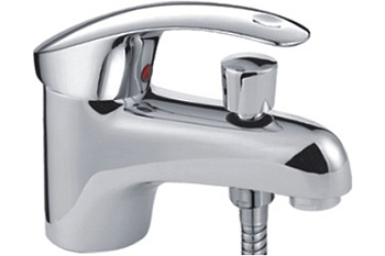 Смеситель L1221 для умывальника c лейкой шаровый (латунь) LEDEME