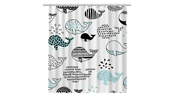 Штора для ванной Fixsen Flux FX-2511, без колец