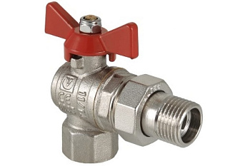 Кран шар. с америк. углов. Ду 15 (1/2") бабоч.  VT.228 Valtec