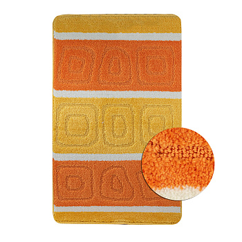 Коврик в ванную SILVER одинарный желтый 60*100 см 100% полиэстер 