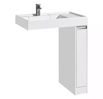 Лондри  80 тумба под с/м 20 см + раковина  Райн 80  бел.