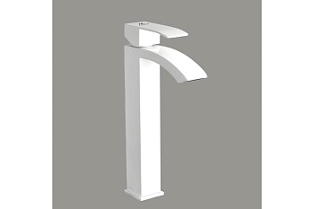 Смеситель для умывальника высокий излив нерж. белый FASHUN A51218-8