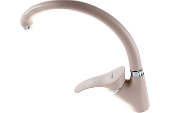 Смеситель L4101K для кухни (утка), гранитный, бежевый матовый LEDEME 