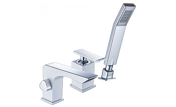 Смеситель LM5845СW "Контест" ванна 3отв. хром/белый LEMARK