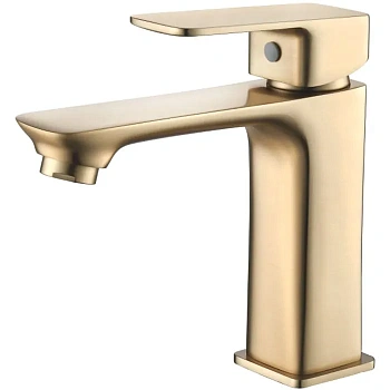 Смеситель для раковины, зол. сатин, латунь H80 L1080Y LEDEME 