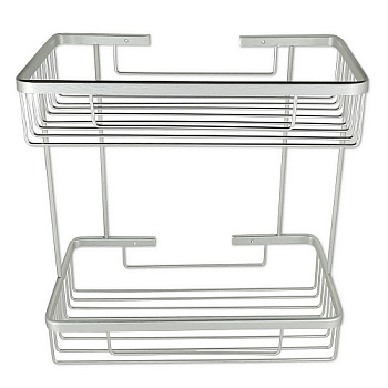 Полочка САНАКС прямоуг.,двойная, алюм. решетка 300х150х325мм