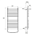 Полотенцесушитель водяной PN05158SP П11 500*800 с полкой,  хром Point