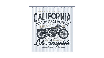 Штора для ванной Fixsen California FX-2500, без колец