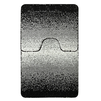 Коврик в ванную SHAGGY  двойной черный переход  60*100+50*60 см 100% полиэстер