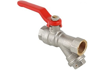 Кран шар. с фильтром рыч. Ду 20 (3/4")  ValTec Base VT292
