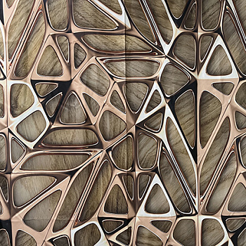 Штора для ванной МЕДНЫЕ узоры САНАКС полиэстер 