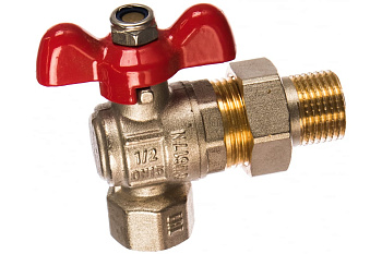 Кран шаровый,угловой, Н-В,1/2 со сгоном