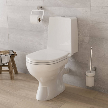 Унитаз-компакт Премиум 2 GESSO Home de Luxe косой выпуск, 2 уровневая арматура, крышка микролифт