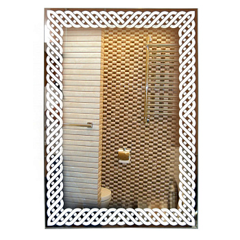 Зеркало с мат рисунком 550*800 мм SANAKS