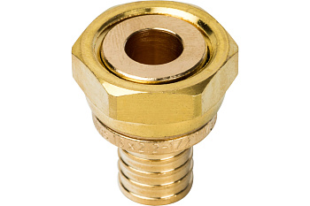 Переходник с накидной гайкой 16xG 1/2" для труб из сшитого полиэтилена аксиальный  STOUT 