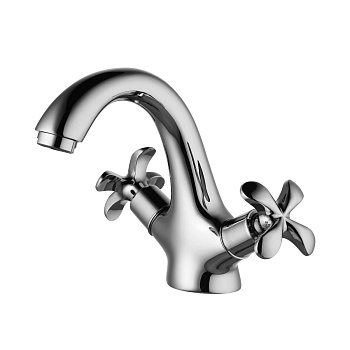 Смеситель LM0106С  "FLORA" для умывальника монолит хром LEMARK