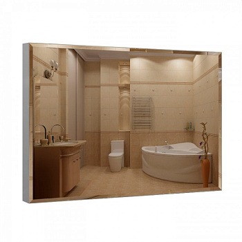 Зеркало с еврокромкой 70х100 см на алюмин. профиле с универс. крепл. КЗСК