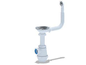 Сифон Ани д\мойки Грот с кр.переливом  А0142S