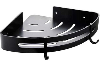 Полка угловая настенная нерж. черная Fashun A7335-7