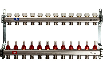 Коллекторная группа из нержавеющей стали с расходами 12 вых. STOUT