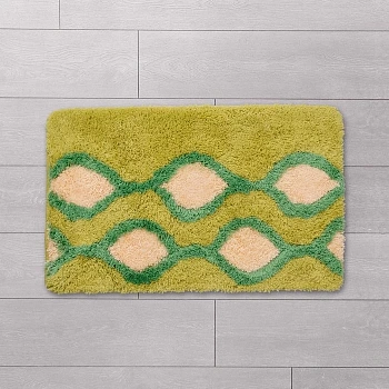 Коврик для ванной комнаты, 50*80 см, акрил, Curved Lines, green, IDDIS, 402A580I12