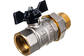 Кран шар. с америк. Ду 25 (1") Внут/Нар бабоч. LD PRIDE