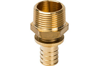 Переходник с наружной резьбой 25xR 1" для труб из сшитого полиэтилена аксиальный STOUT