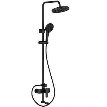 Душевая система  с смесителем и тропическим душем L2426B черная