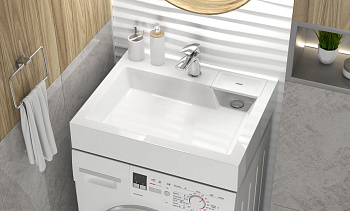 Раковина подвесная AZARIO Etna 600х500х110 литьевой мрамор, белая