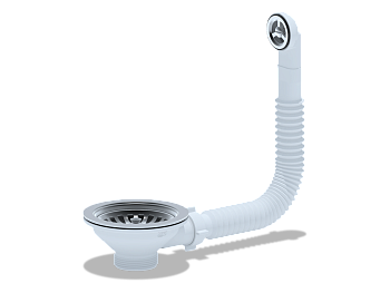 Перелив Ани для мойки  31/2 круглый перелив (гофра)