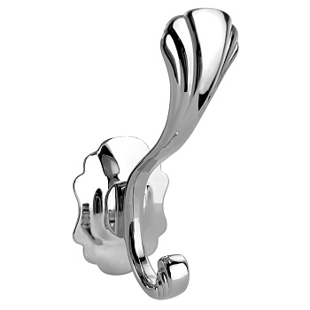 Крючок двойной BRIMIX на самоклейке металлический, хром