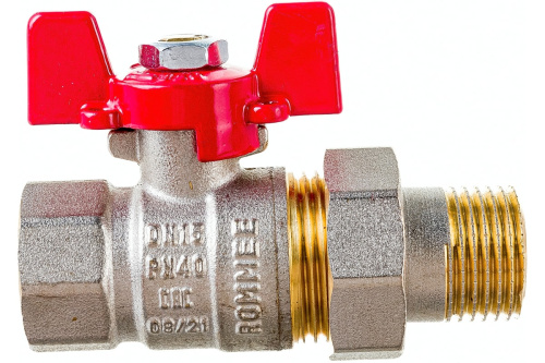 Кран шаровой с американкой Ду 15 (1/2") бабоч. ROMMER