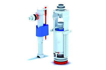 Арматура АНИ спускная кнопка хром бок. подвод  WC 8010C